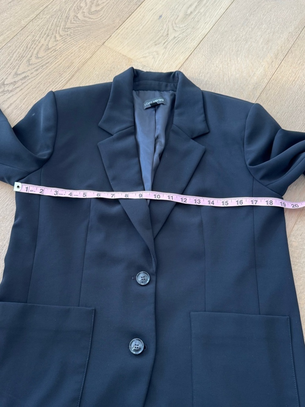 LOFT Versa Crepe Drape Oversized Blazer Black Size 2 - Picture 11 of 13
